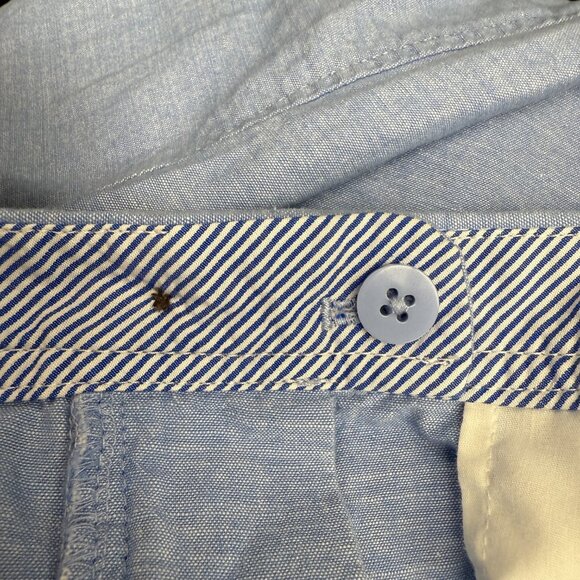 Women's TALBOTS Relaxed Chino Straight Ankle Pant Chambray | Size 12P - Picture 6 of 8